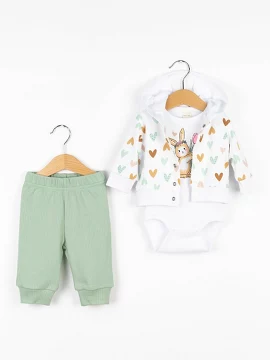 Комплект (толстовка, боди и брюки) Baby Boom