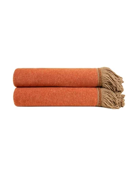 Плед Soft Bamboo Apricot с тесьмой Brigitte 160х200 см Frati Home