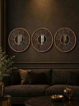 Набор зеркал интерьерных (3 пр.), 25x25x1,5 см EL Casa