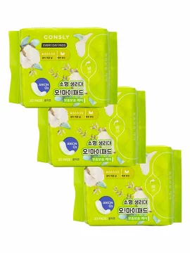 Прокладки гигиенические ежедневные Oh! My Pads, 3 уп. по 20 шт. Consly