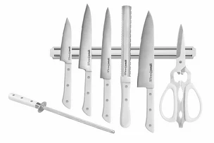 Набор ножей Super Set 8 в 1 Harakiri (11, 23, 45, 57, 85, мусат, ножницы, м. держатель) Samura