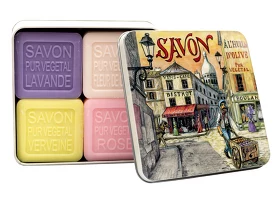 Мыло (4 шт.) в металлической коробке Монмартр, 400 г La Savonnerie de Nyons