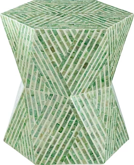 Столик акцентный из раковин устриц 49x49x50 см Glasar