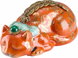 Декор настольный Императорская кошка 16х9х6 см Glasar