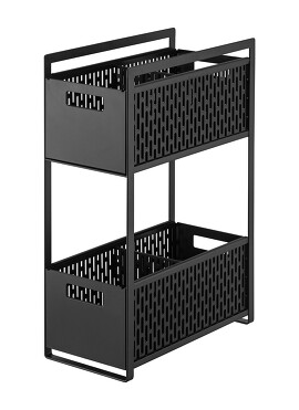 Стойка с корзинами для хранения двухуровневая Tower Yamazaki