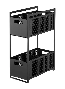 Стойка с корзинами для хранения двухуровневая Tower Yamazaki