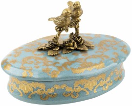 Шкатулка с птичками 18x11x7см Glasar