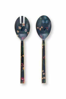 Набор приборов для подачи салата (2 пр.) Enamelled Berry Blues, 25 см Pip Studio