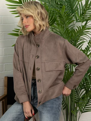 Бомбер из искусственной замши Октавия LT Collection