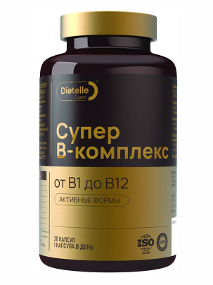 БАД. В-комплекс Супер (30 капсул) Dietelle