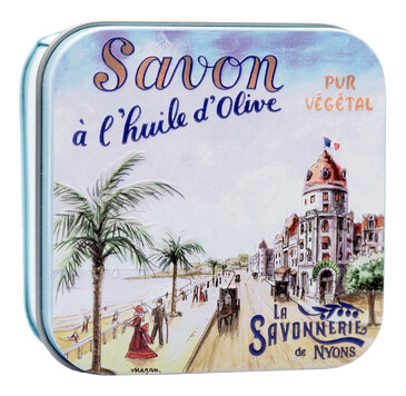 Мыло с лавандой в металлической коробке Ницца, 100 гр. La Savonnerie de Nyons