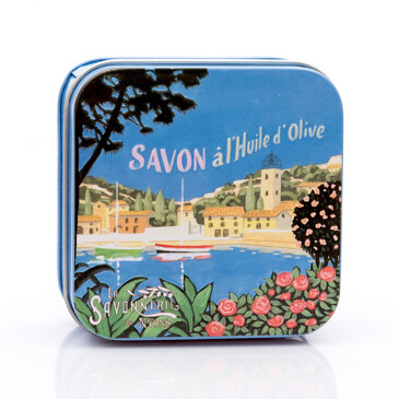 Мыло с лавандой в металлической коробке Марина, 100 гр. La Savonnerie de Nyons