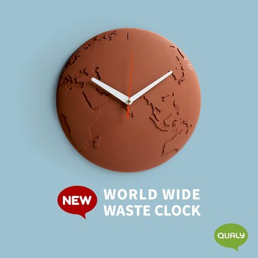 Часы настенные World Wide Waste, коричневые Qualy