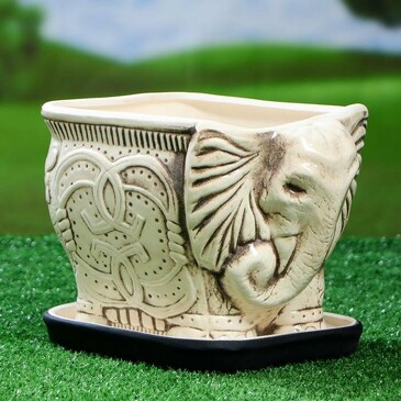 Фигурное кашпо Слон малый, 5 л  Керамика ручной работы