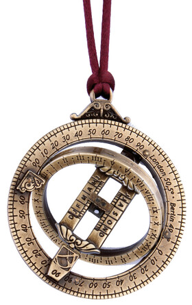 Подвеска астрономическое кольцо Hanging Astronomical Ring Dial (Ø 4,5х0,4 см) Hemisferium