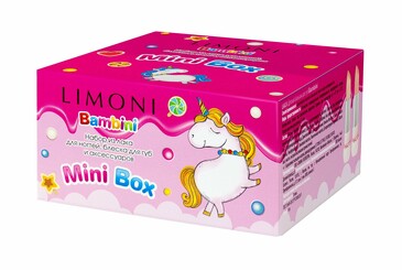 Набор детский №37 (лак для ногтей, бальзам для губ и бусы) Bambini,  Limoni