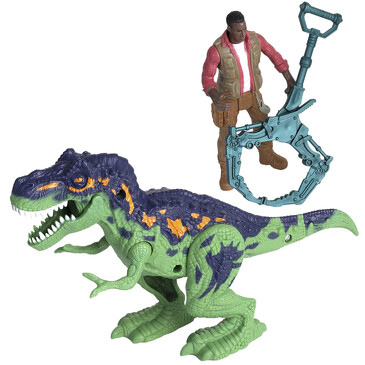 Игровой набор. Аллозавр и охотник со снаряжением Chap Mei