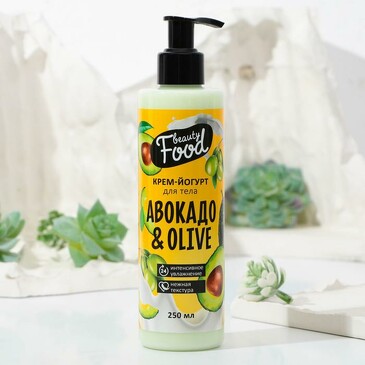 Йогурт для тела авокадо и олива, 250 мл Beauty Fox
