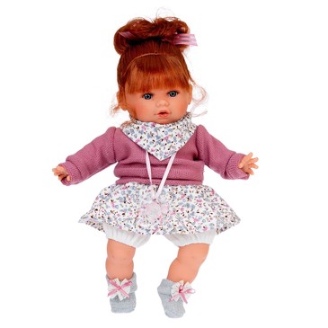 Кукла-малышка Клара в фиолетовом, озвученная (плач), 30 см Antonio Juan