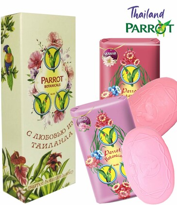 Набор ароматного мыла с цветочным ароматом и розой, 2х60 г Parrot Botanicals