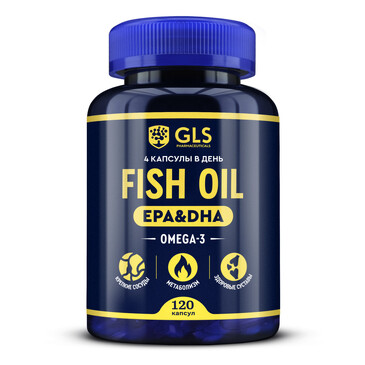 БАД. Омега-3 Fish Oil (Капсулы 720 мг, 120 штук) GLS