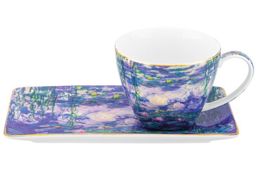 Чашка с блюдцем для десерта Водяные лилии, 250 мл Elan Gallery