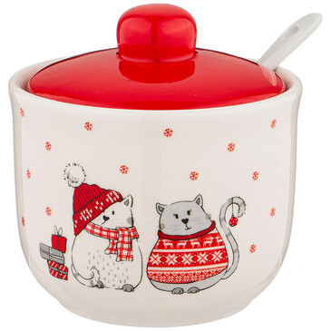 Сахарница с ложкой Christmas Gift 9.8х9.8х10 см Lefard