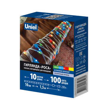 Гирлянда светодиодная Полоса, 10 м. 100 светодиодов Uniel