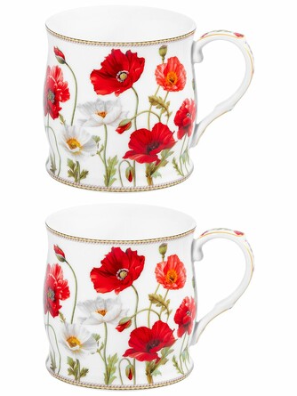 Набор кружек Маки (2 шт.), 300 мл Elan Gallery