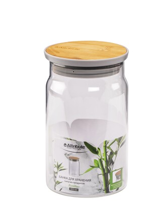 Банка для хранения сыпучих продуктов Bamboo 800 мл Attribute