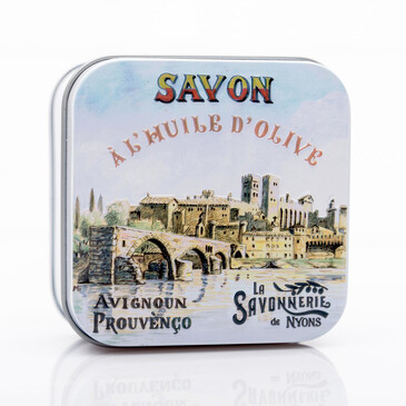 Мыло с лавандой в металлической коробке виды Авиньона, 100 гр. La Savonnerie de Nyons