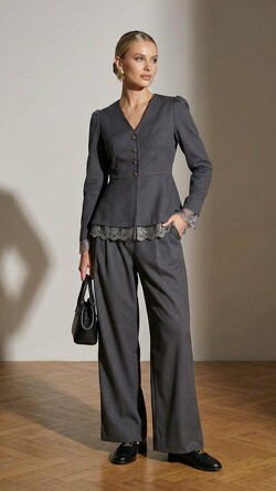 Жакет с кружевом праздничный Nastya Sergeeva by May Be