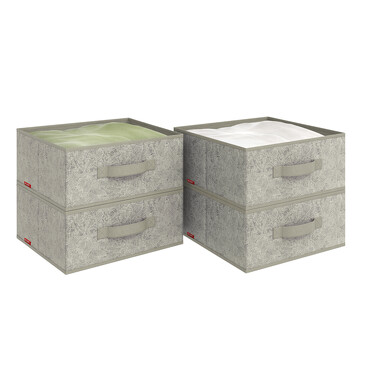 Комплект коробов стеллажных без крышки (4 шт. по 31х31х15 см) Valiant