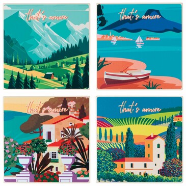 Набор (4 шт.) подставок под горячее That'S Amore, 20х20 см Villa D'Este