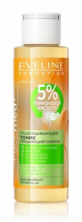 Тоник отшелушивающий, придающий сияние 3в1, серии Facemed+, 110 мл Eveline Cosmetics