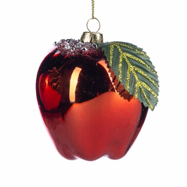 Украшение ёлочное Яблочко красное 8 см Goodwill M&G