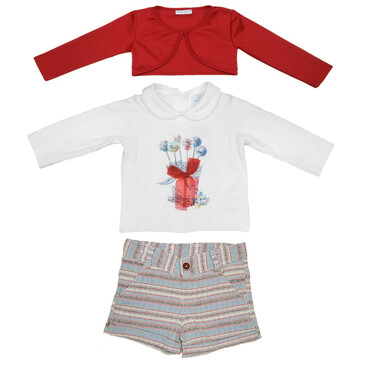 Комплект (болеро, кофта, шорты) Baby Rose