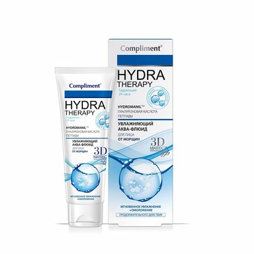 Увлажняющий аква-флюид для лица от морщин Hydra Therapy, 50мл Compliment