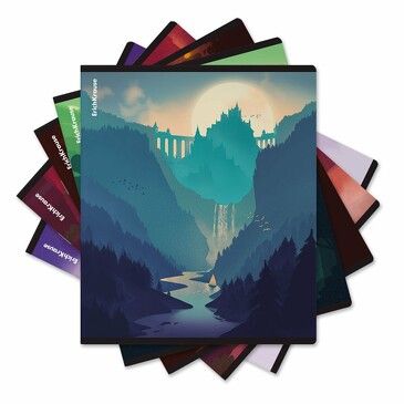 Комплект общих тетрадей (5 шт.) Silhouette Landscapes, 96 листов, клетка, глянцевая ламинация  ErichKrause