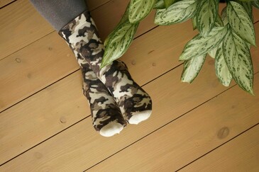 Шерстяные носки с принтом Slim Камуфляж. Пустыня Шерстянки