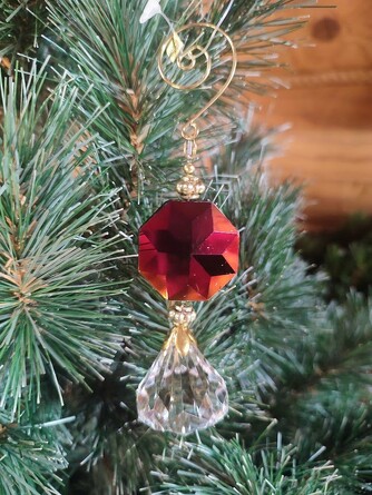 Украшение ёлочное. Хрустальная капля, 8 см  ForestMarket
