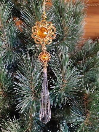 Украшение ёлочное. Янтарная капля, 20,2 см  ForestMarket