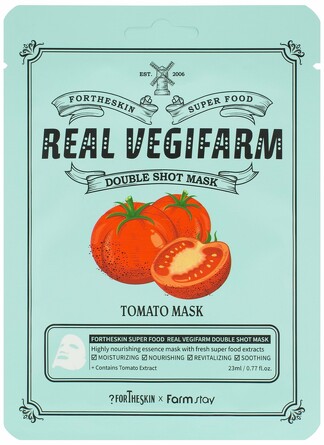 Выравнивающая тканевая маска с экстрактом томата, 23 мл Farmstay