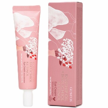 Крем для век омолаживающий, с ретинолом бакучиолом и маслом шиповника 30 мл Glamfox