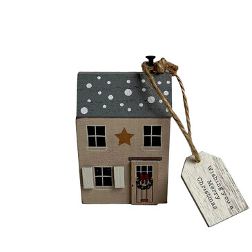 Украшение Wooden house Wishing you a Merry Christmas Isabelle Rose Home