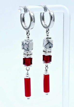 Серьги Роман с камнем Selena