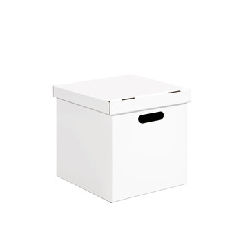 Короба картонные, (31.5х31.5х31.5 (3 шт)) белый Valiant