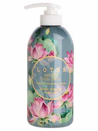 Лосьон для тела парфюмированный с экстрактом лотоса lotus perfume body lotion 500 мл Jigott