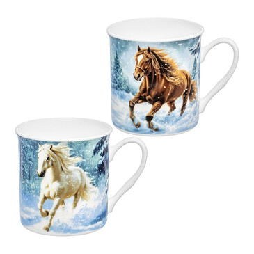 Набор кружек Лошадь в снегу (2 шт.), 310 мл Elan Gallery