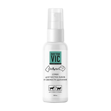 Спрей для чистки зубов и свежести дыхания для собак и кошек 100 мл Doctor VIC